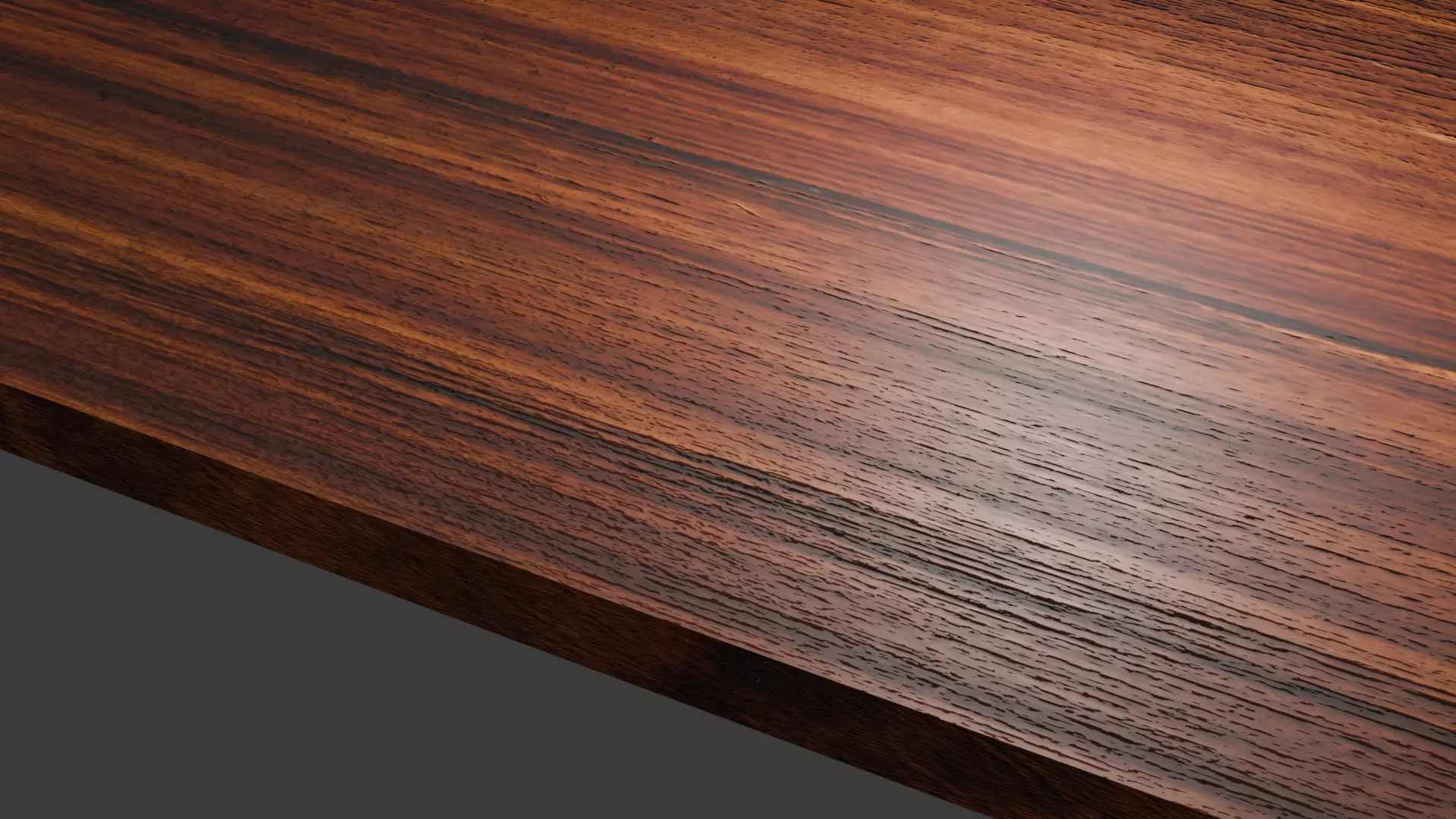 Wood table  Low-poly 3D model_0