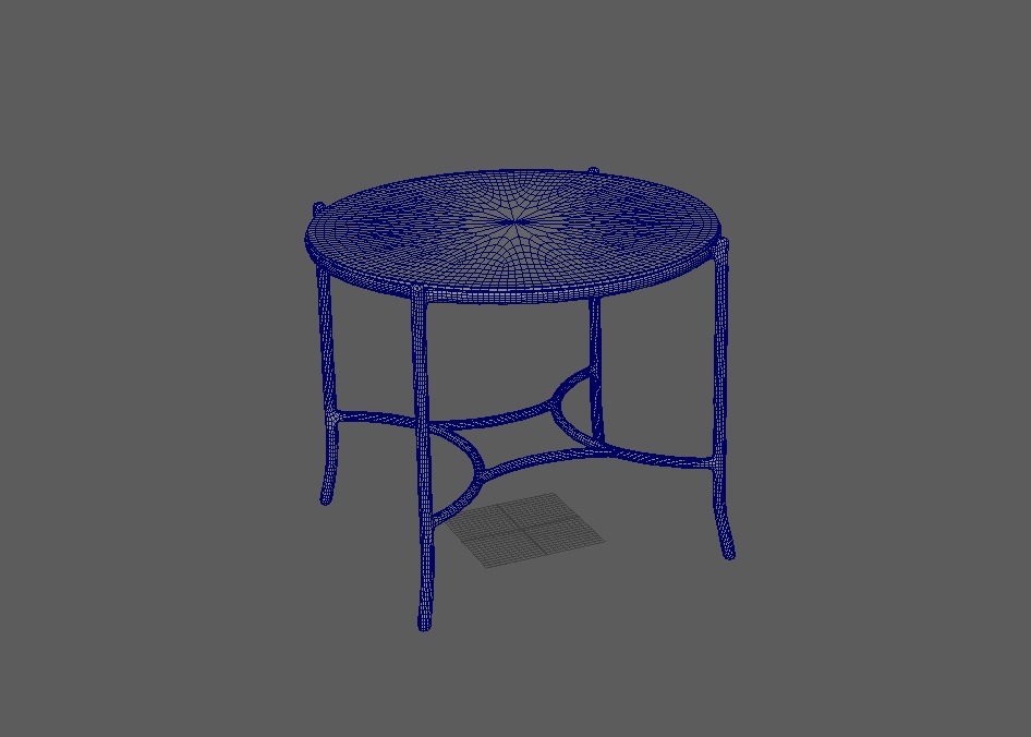 Coffee Table Low-poly 3D model_9