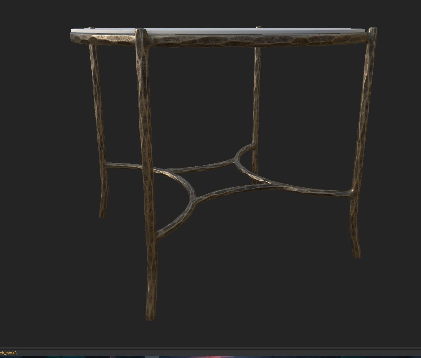 Coffee Table Low-poly 3D model_4