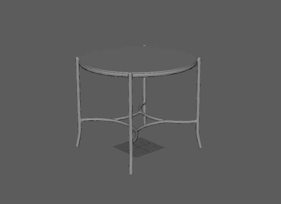 Coffee Table Low-poly 3D model_8
