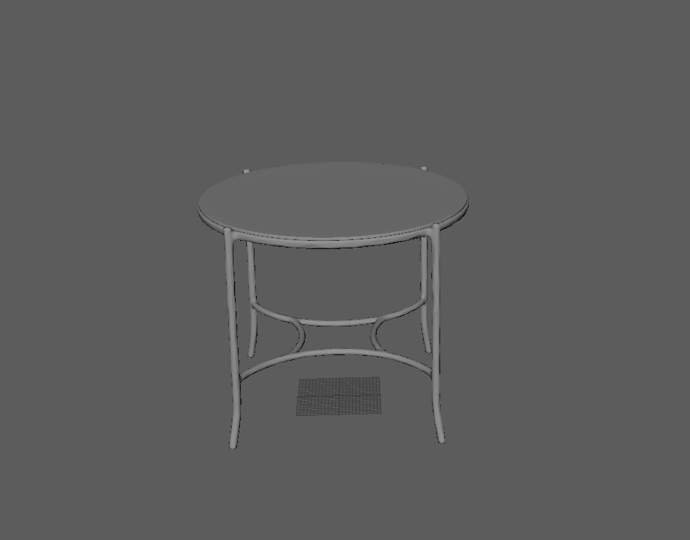 Coffee Table Low-poly 3D model_7