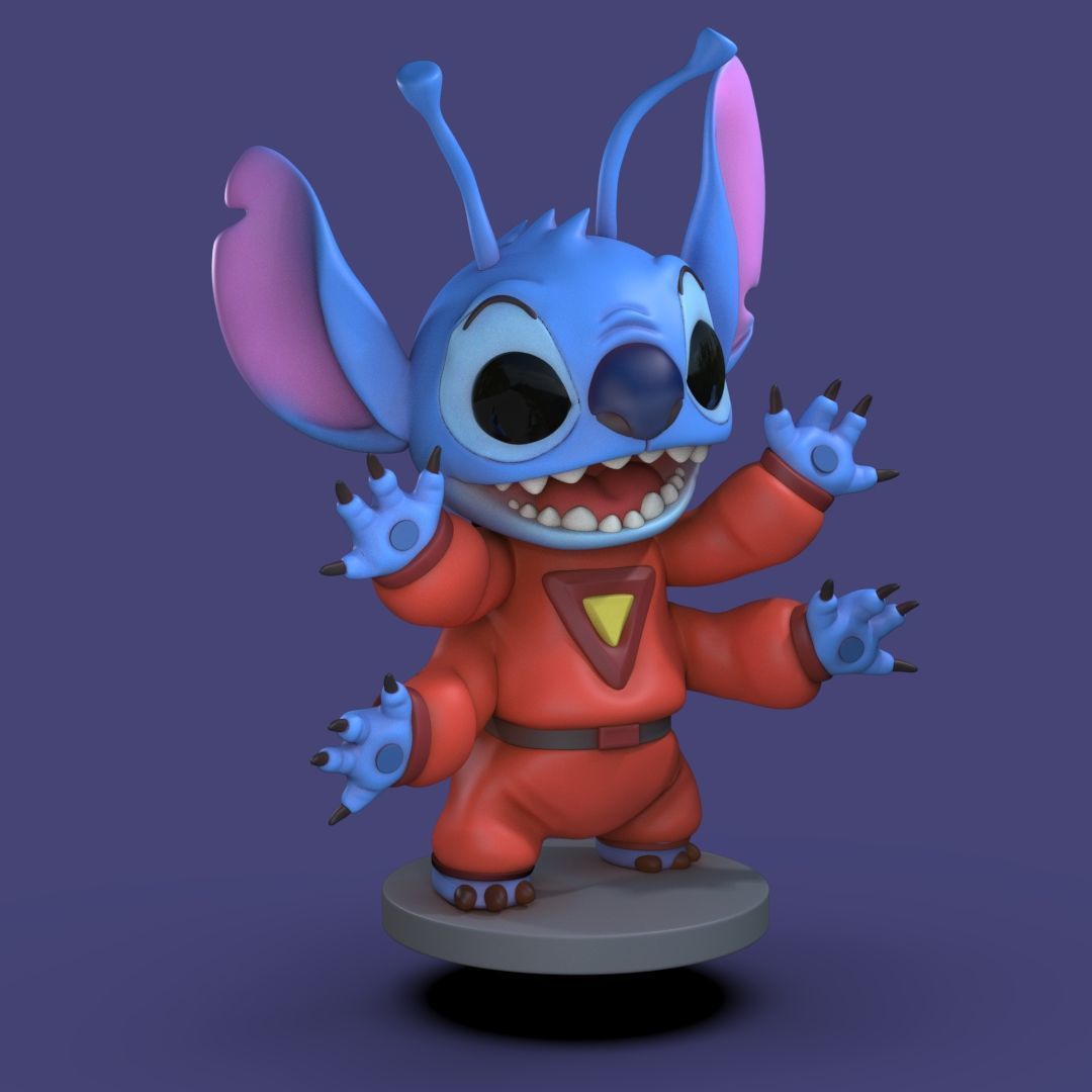 Stitch 4 pack collection 3D print model_26