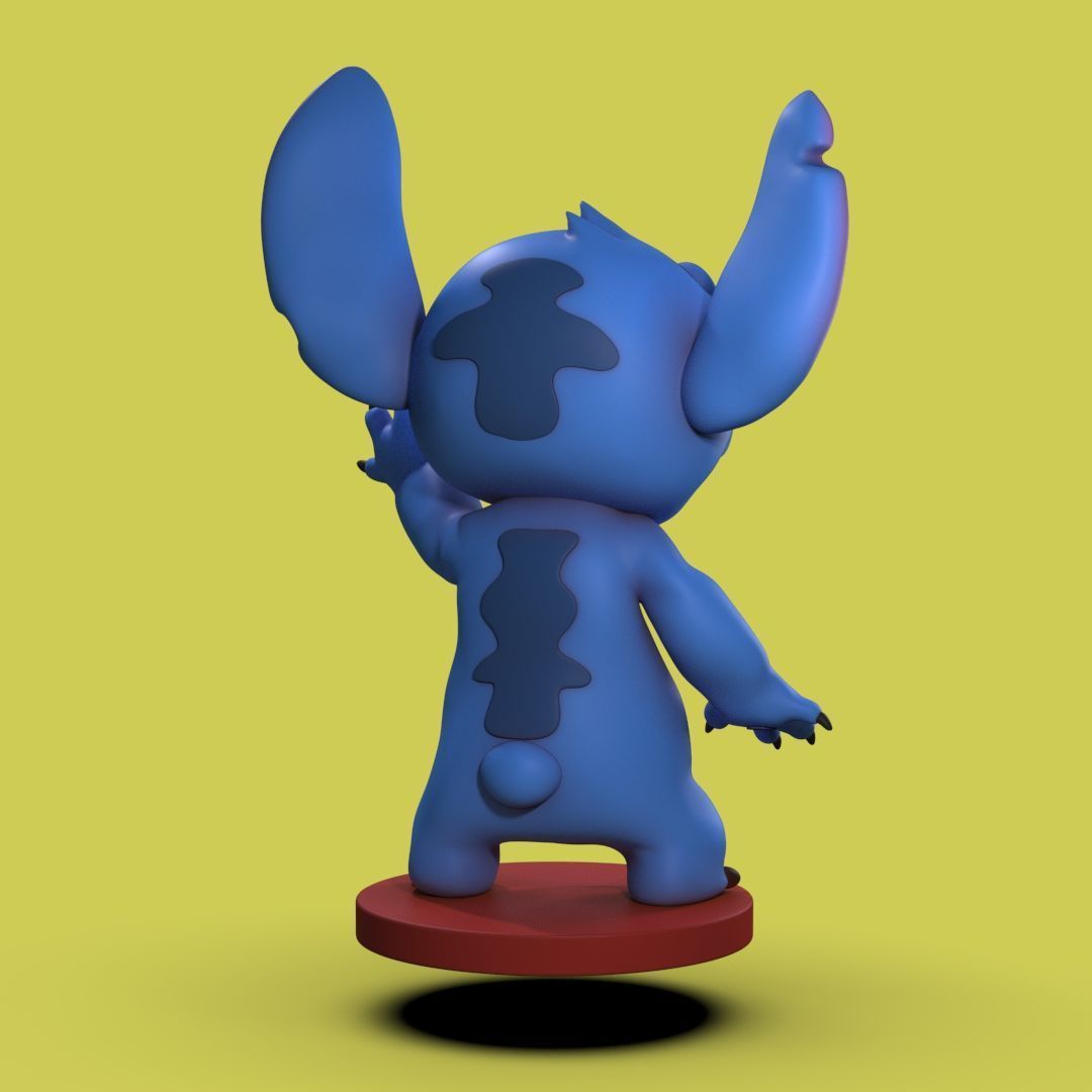 Stitch 4 pack collection 3D print model_20