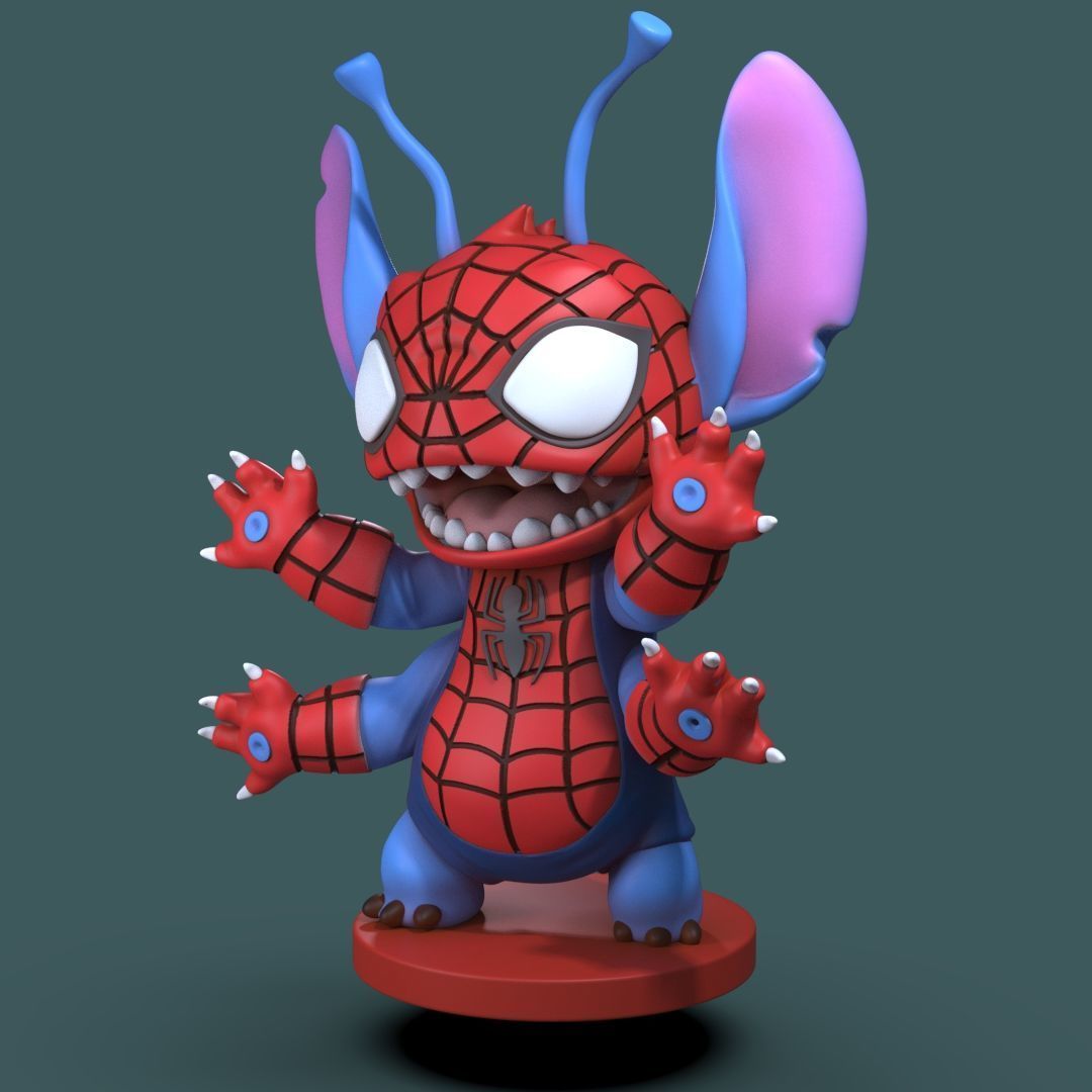 Stitch 4 pack collection 3D print model_12