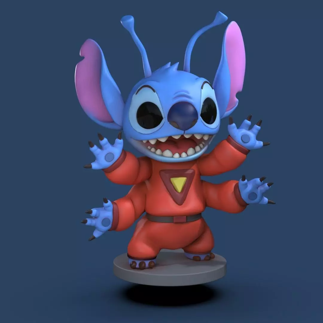 Stitch 4 pack collection 3D print model_0