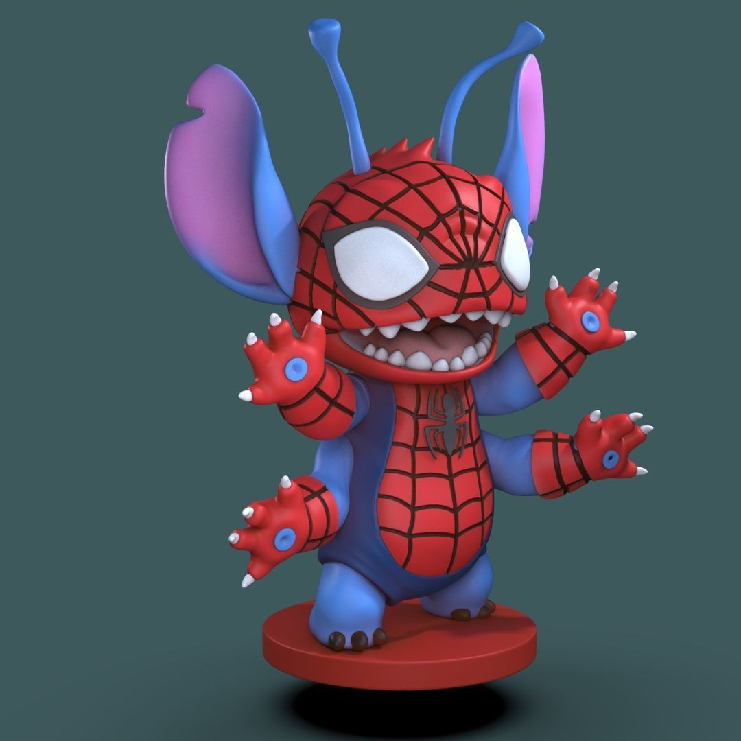 Stitch 4 pack collection 3D print model_13