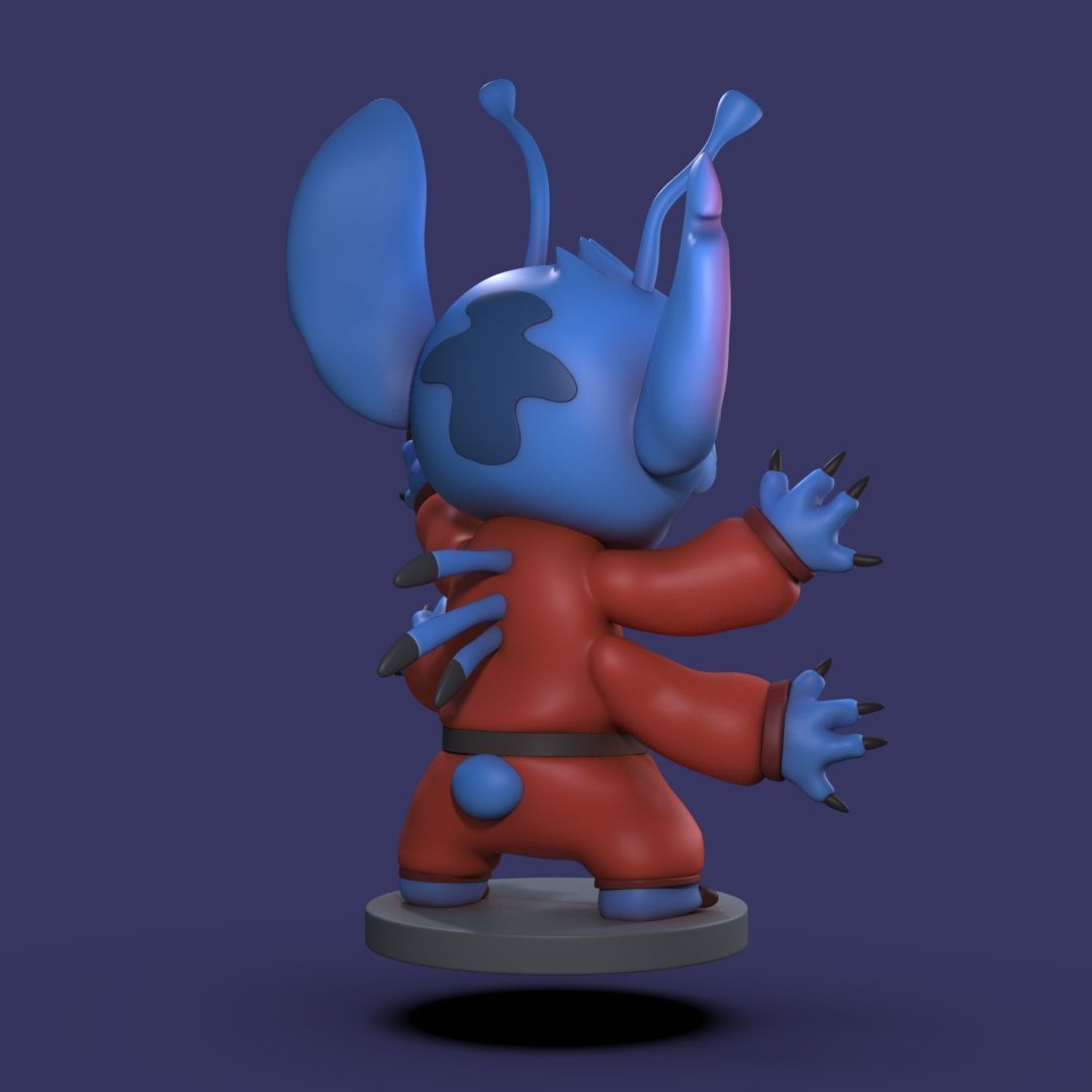 Stitch 4 pack collection 3D print model_27