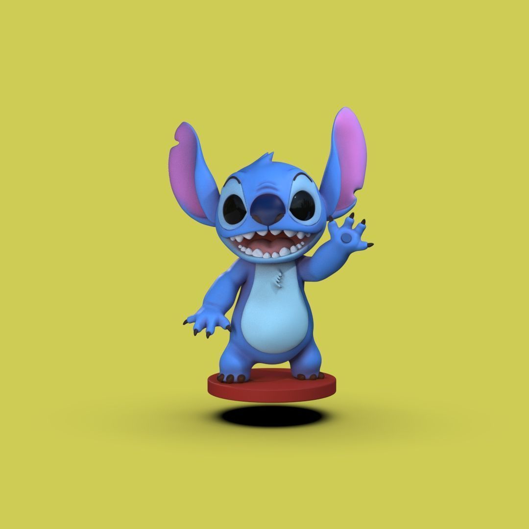 Stitch 4 pack collection 3D print model_16