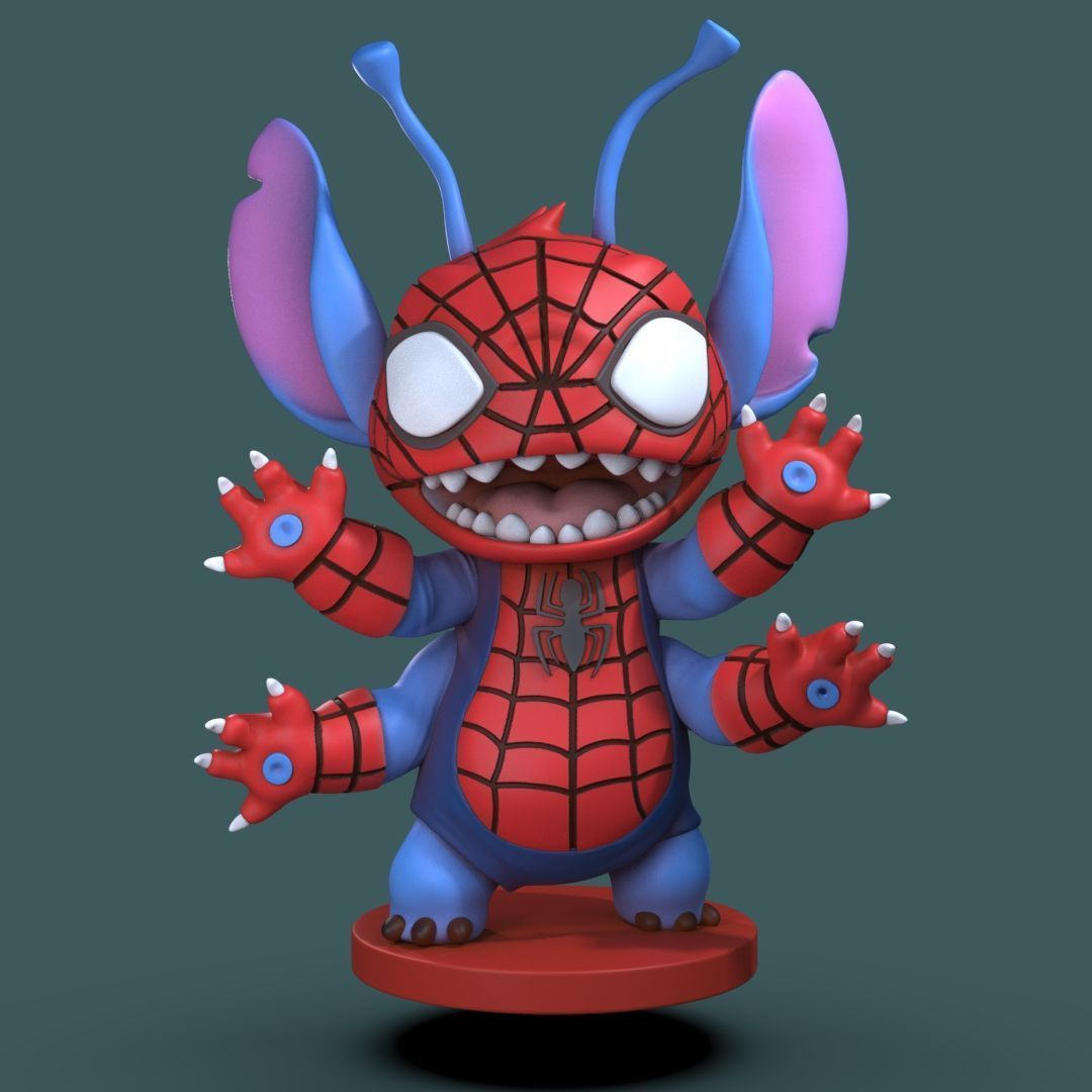 Stitch 4 pack collection 3D print model_3