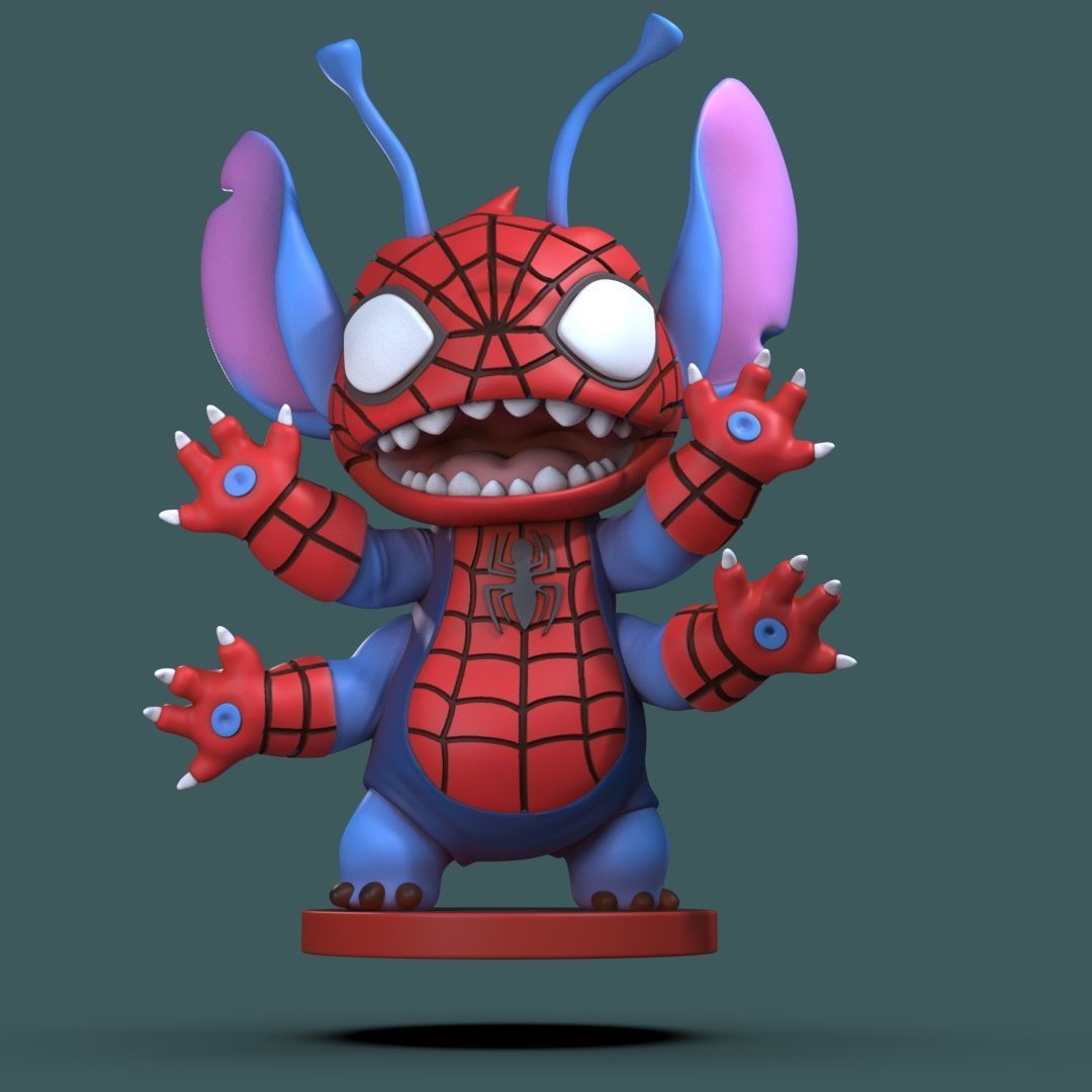 Stitch 4 pack collection 3D print model_4