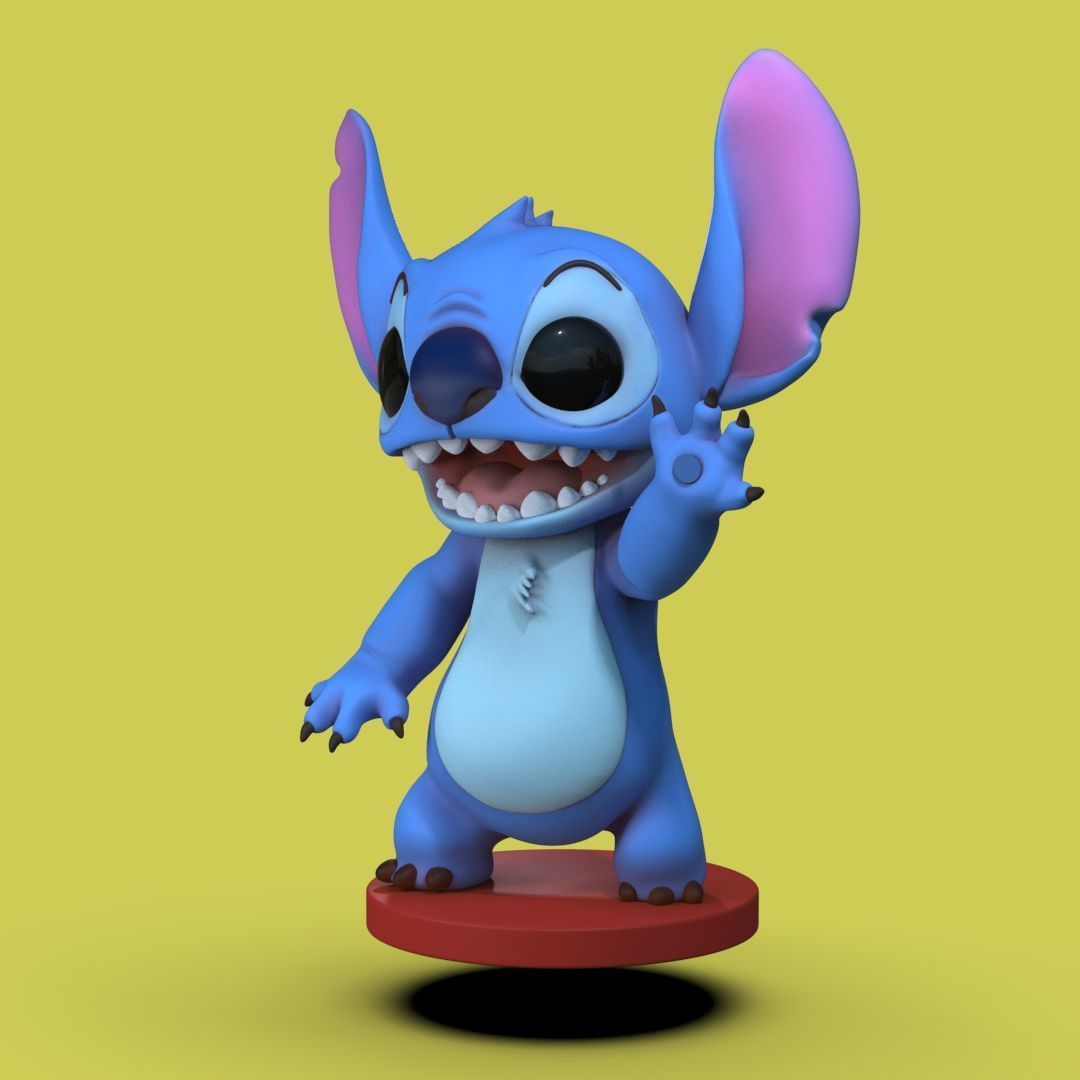 Stitch 4 pack collection 3D print model_17
