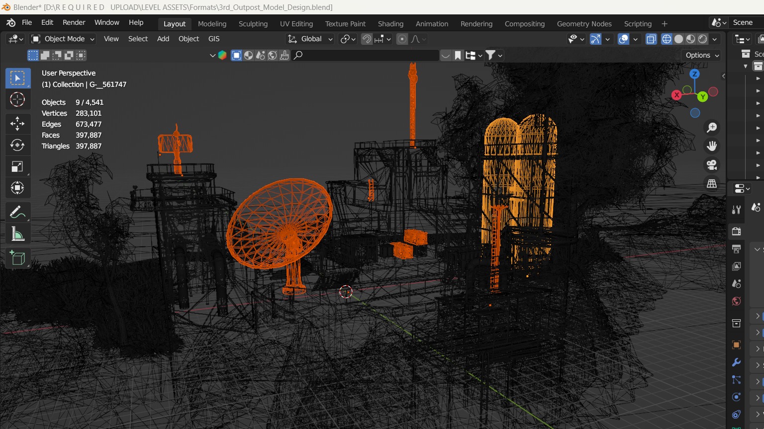 Outpost 3 Low-poly 3D model_2
