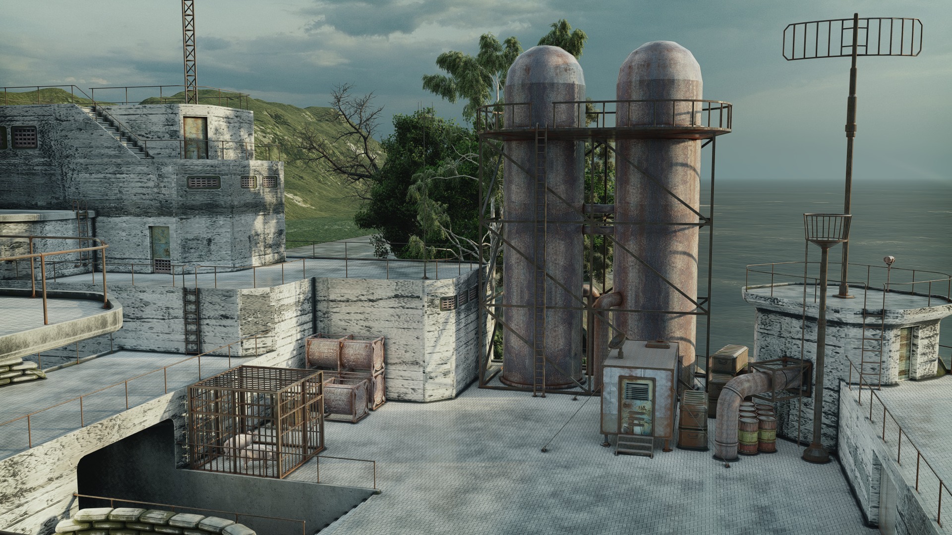 Outpost 3 Low-poly 3D model_3