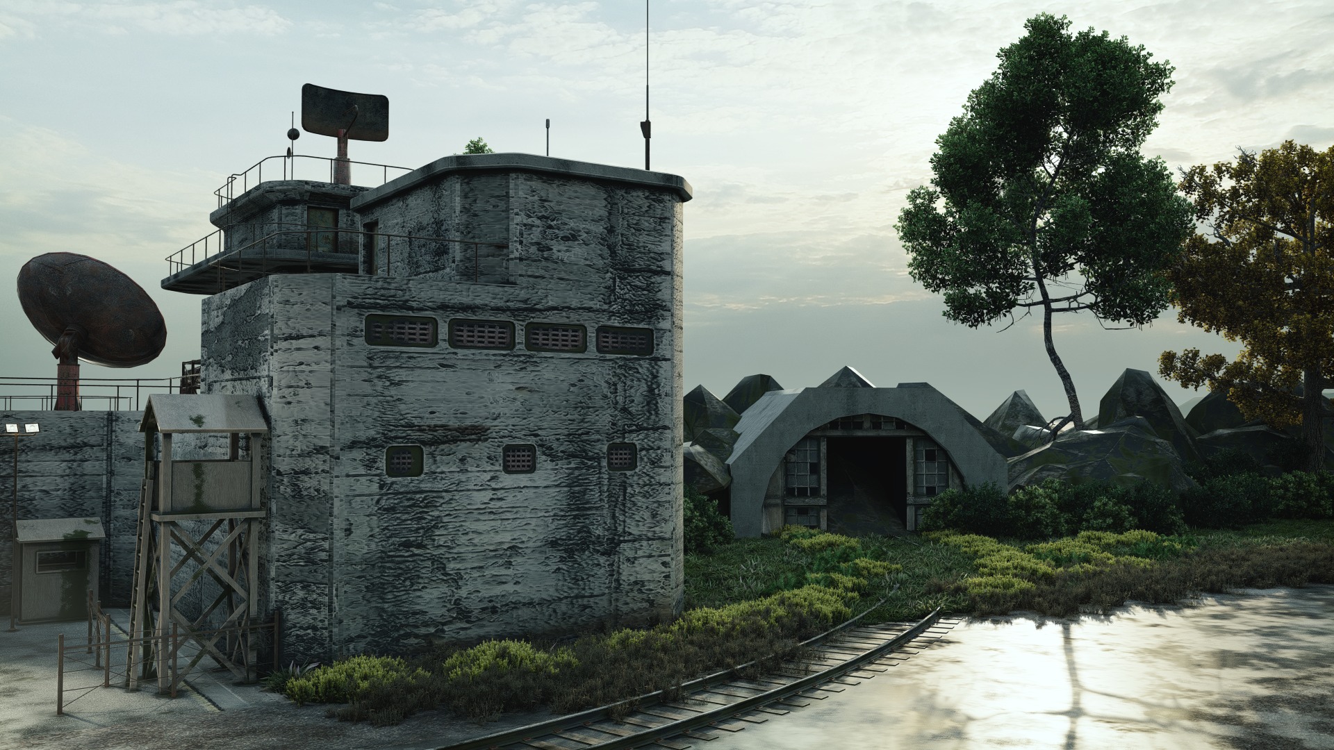 Outpost 3 Low-poly 3D model_16