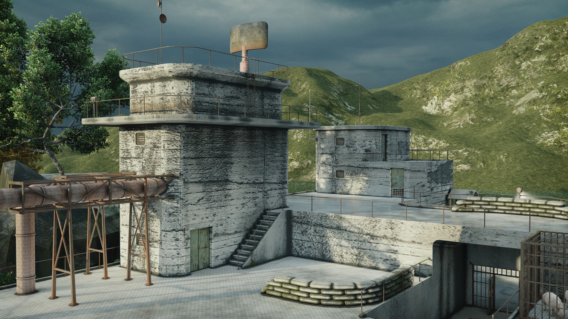 Outpost 3 Low-poly 3D model_4