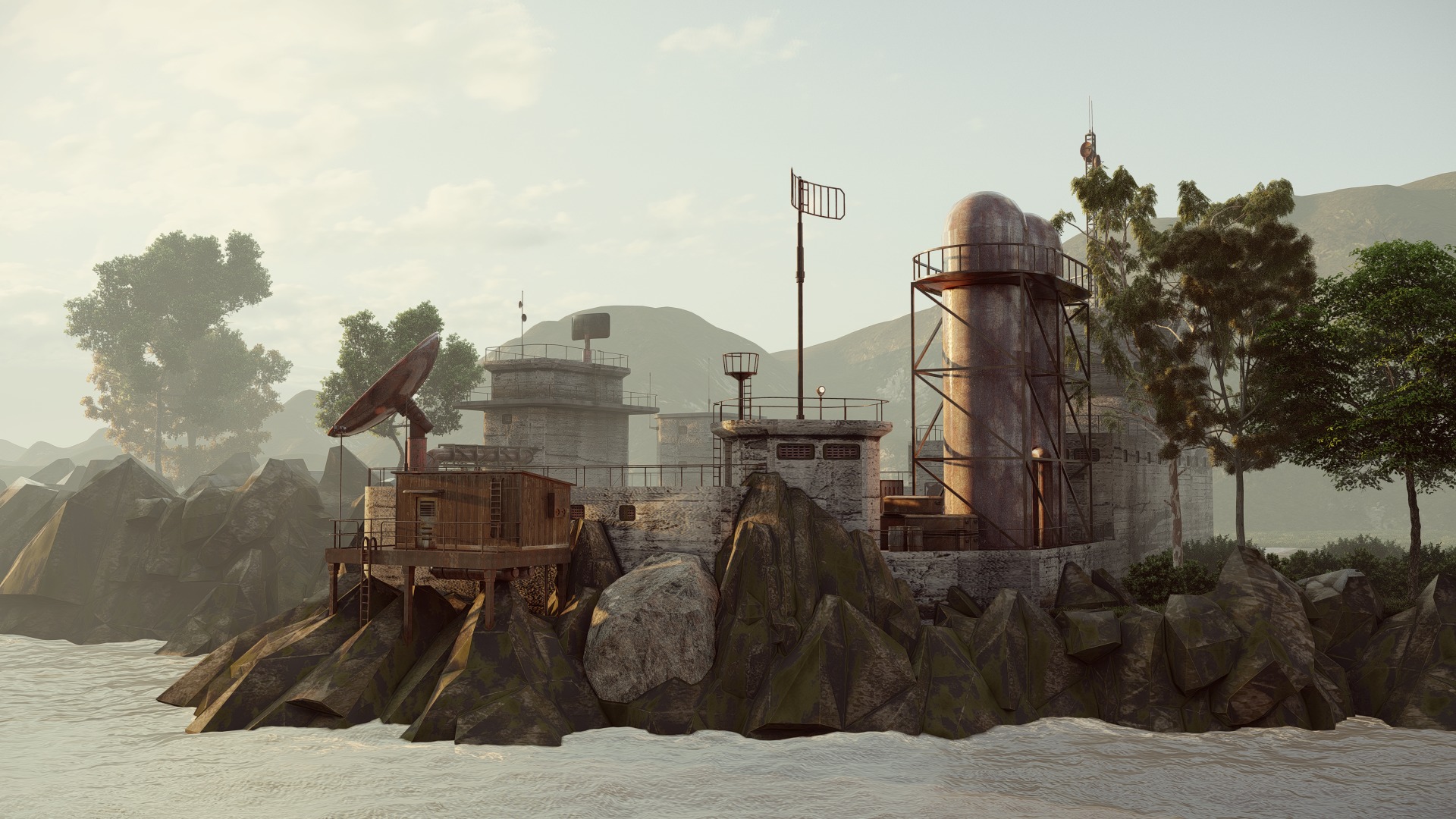 Outpost 3 Low-poly 3D model_7