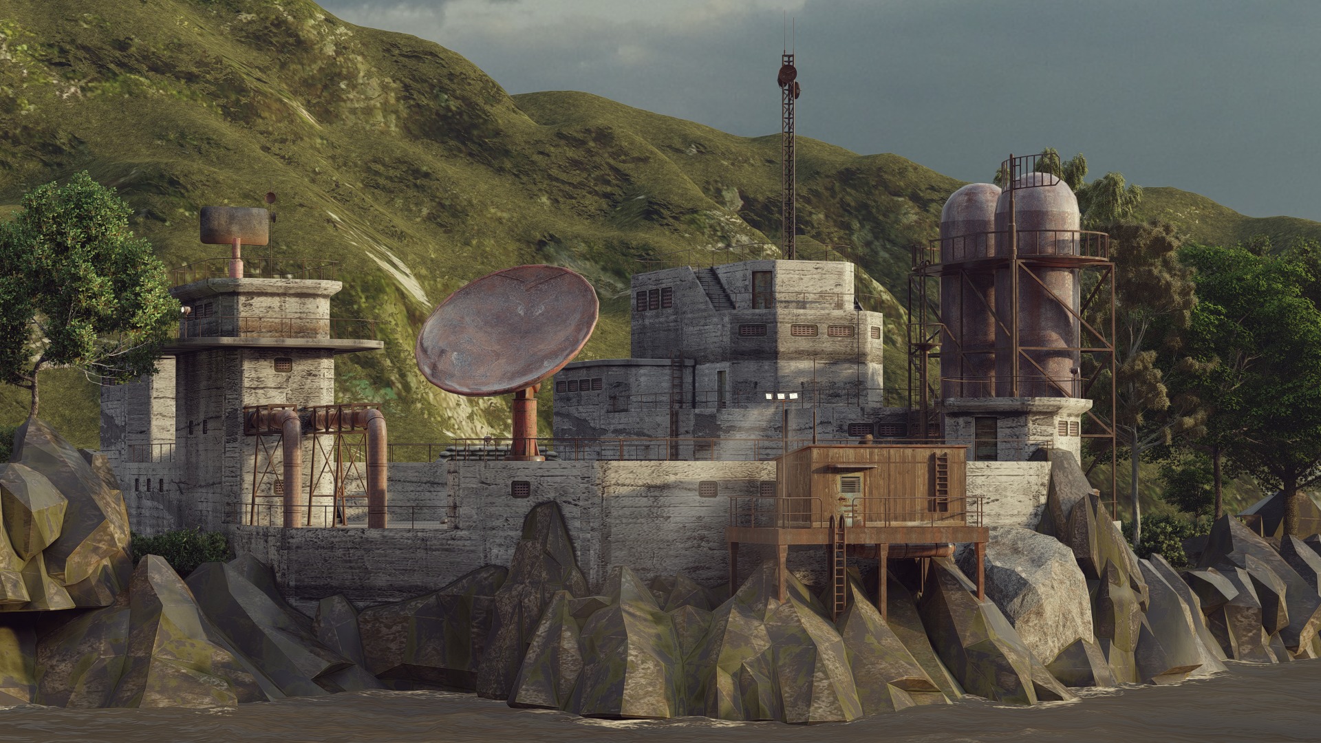 Outpost 3 Low-poly 3D model_5