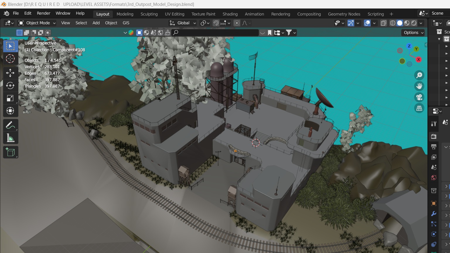 Outpost 3 Low-poly 3D model_17