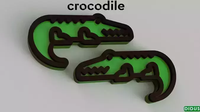 3D model 3D Crocodile Model