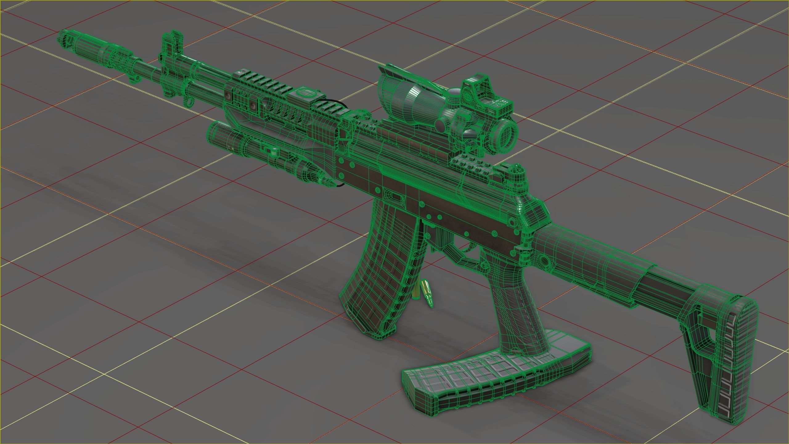 Kalashnikov AK-12 Low-poly 3D model_4