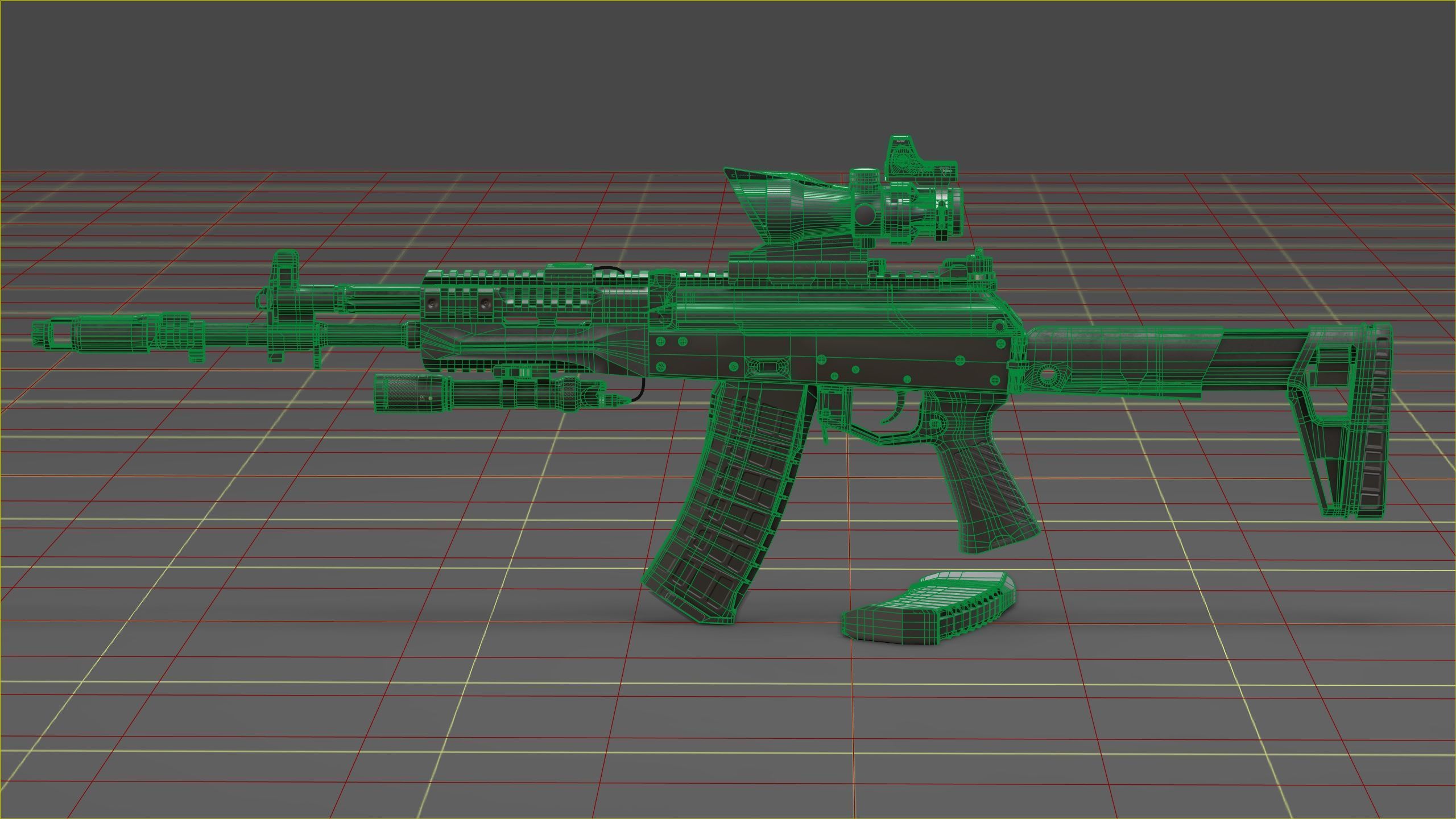 Kalashnikov AK-12 Low-poly 3D model_18