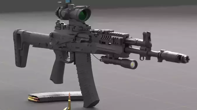 Kalashnikov AK-12 Low-poly 3D model