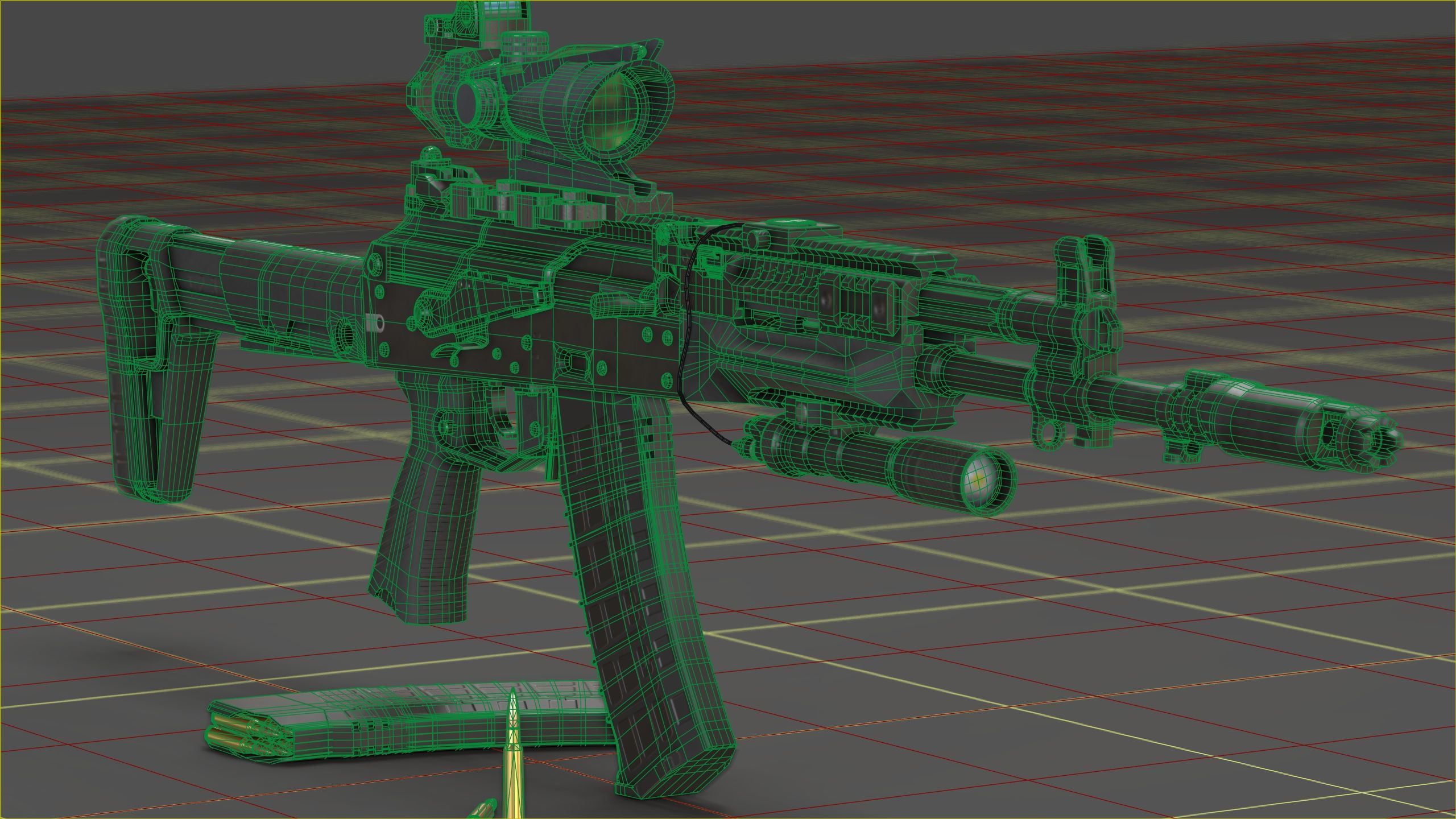 Kalashnikov AK-12 Low-poly 3D model_14