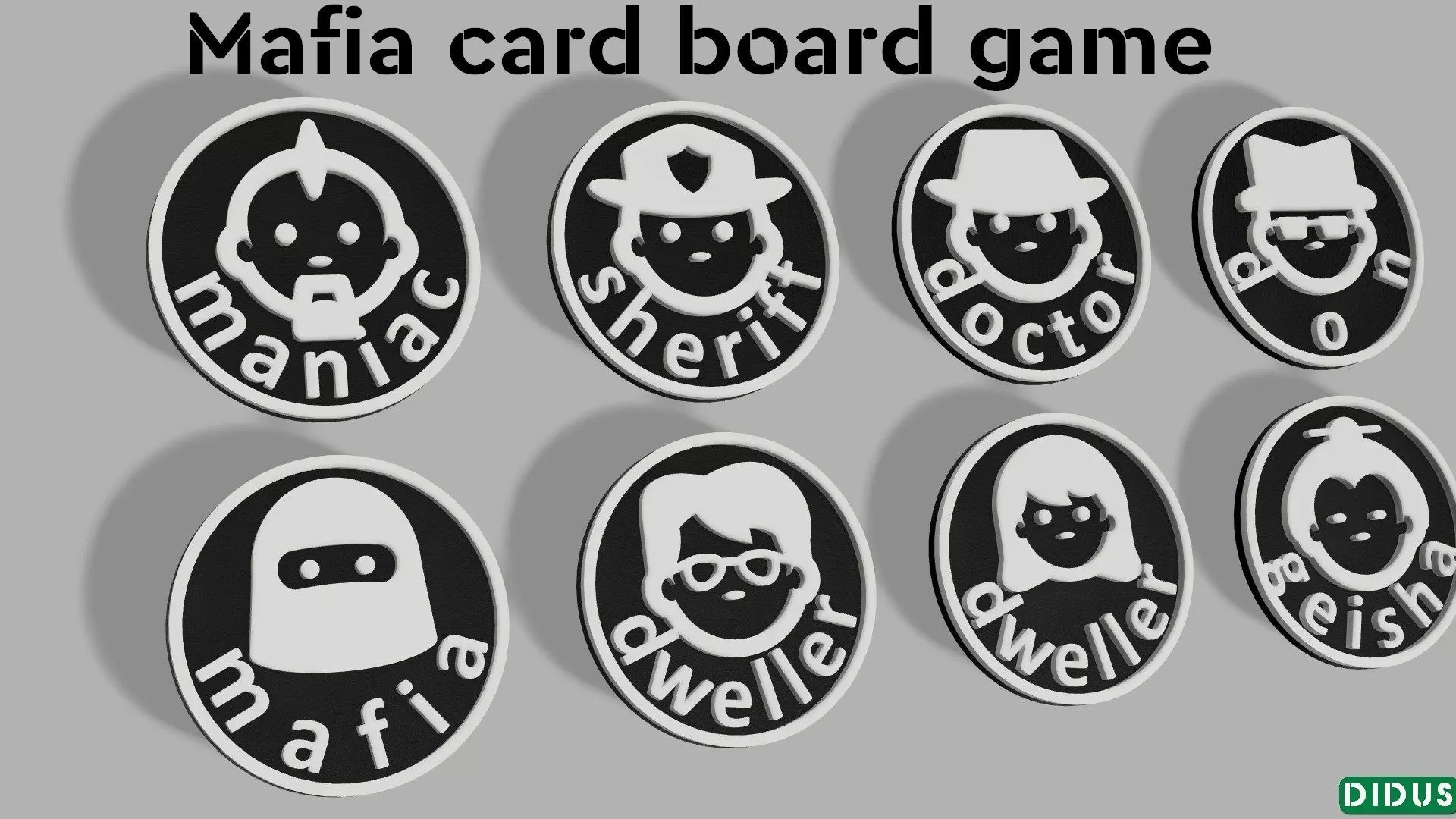 3D Mafia card board game model 3D print model