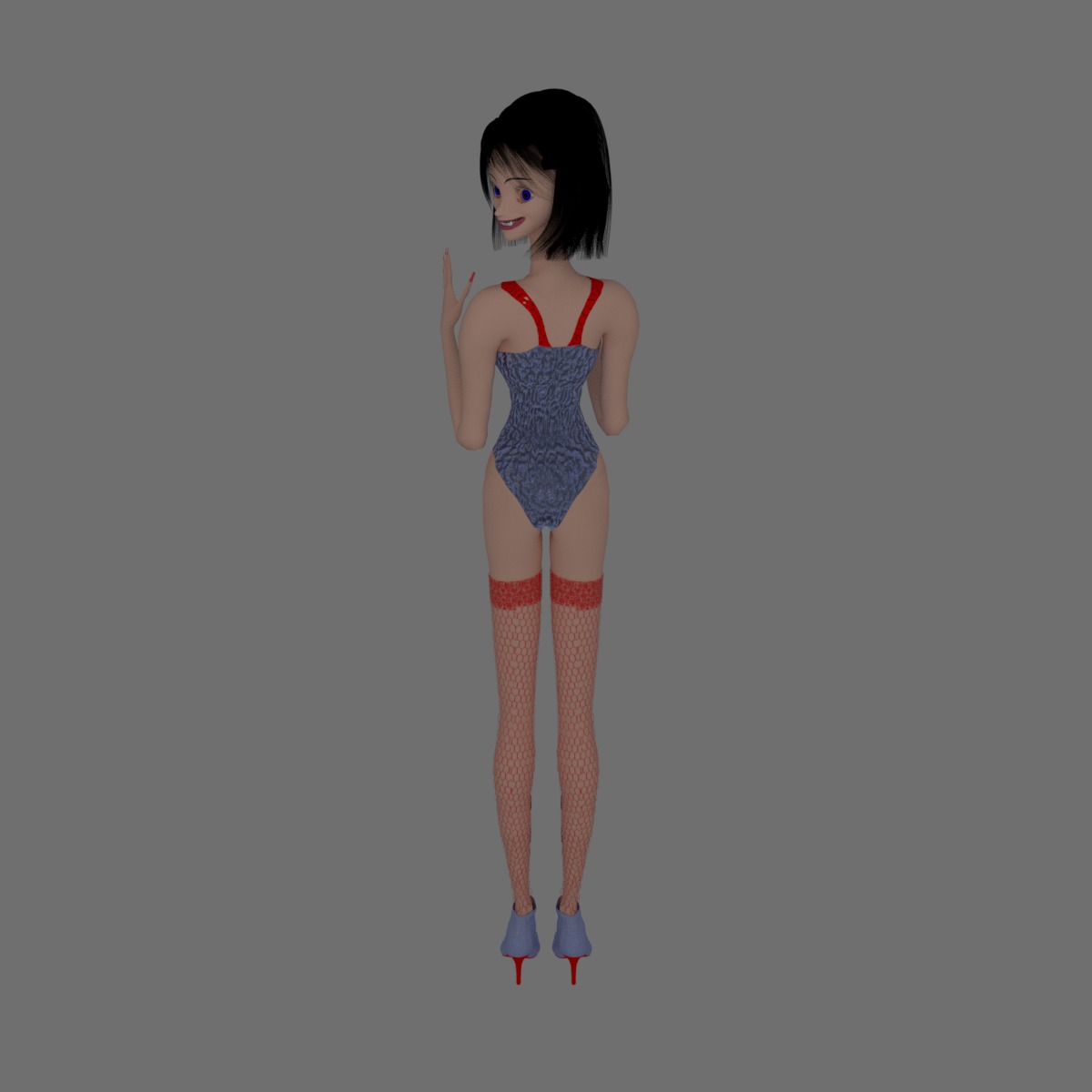 Momo Female Model 3D model_3
