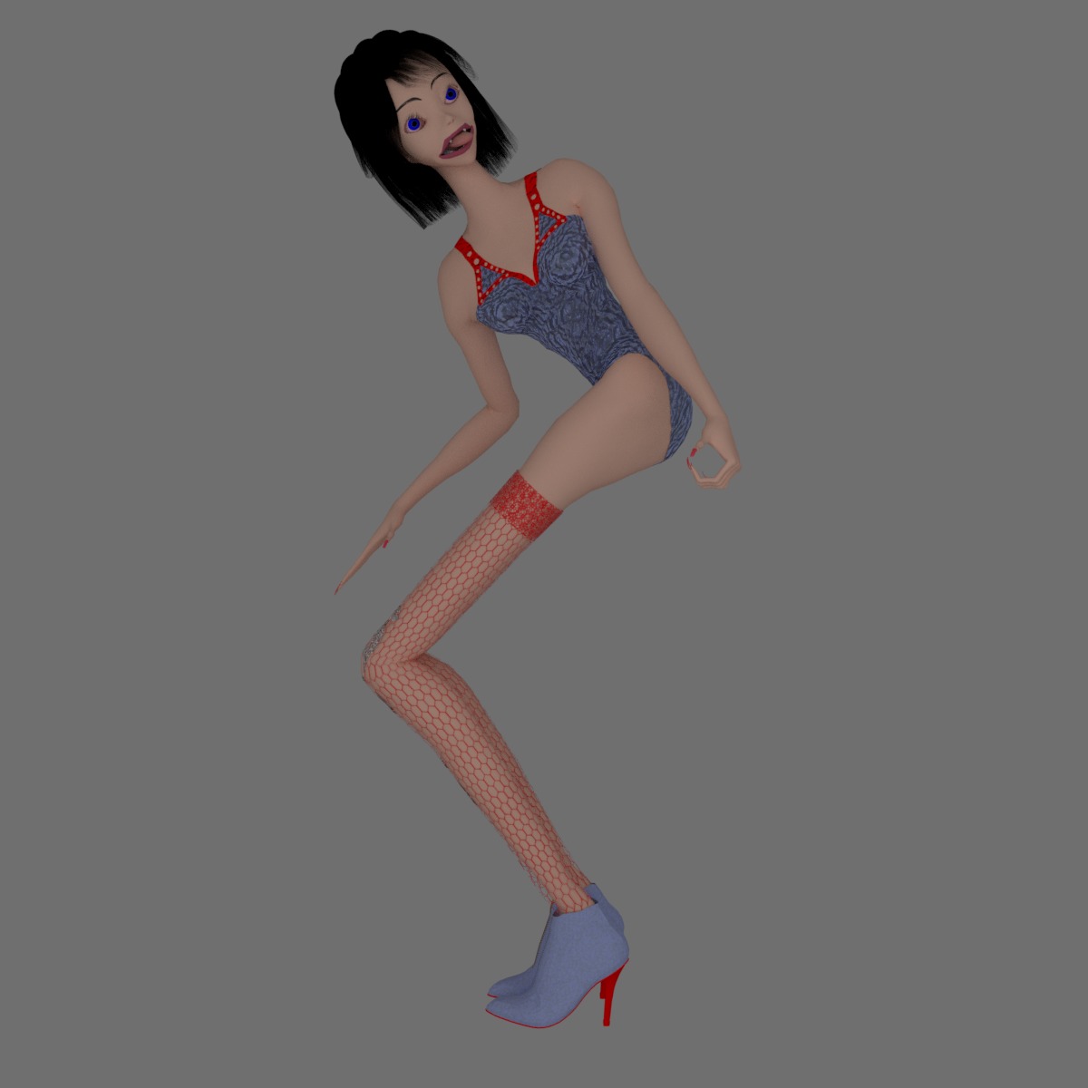 Momo Female Model 3D model_5