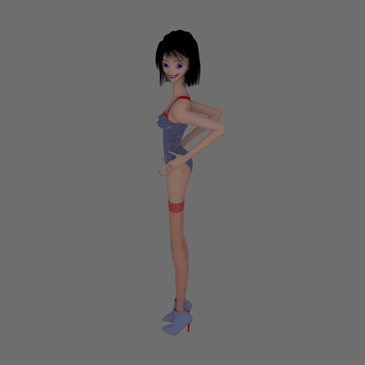 Momo Female Model 3D model_2
