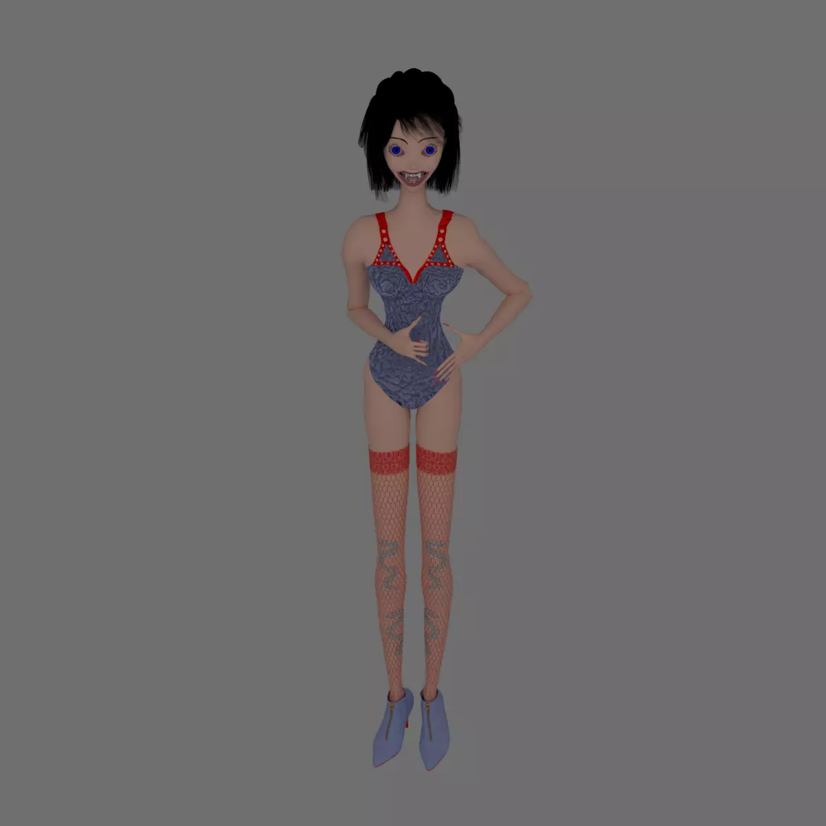 Momo Female Model 3D model_0