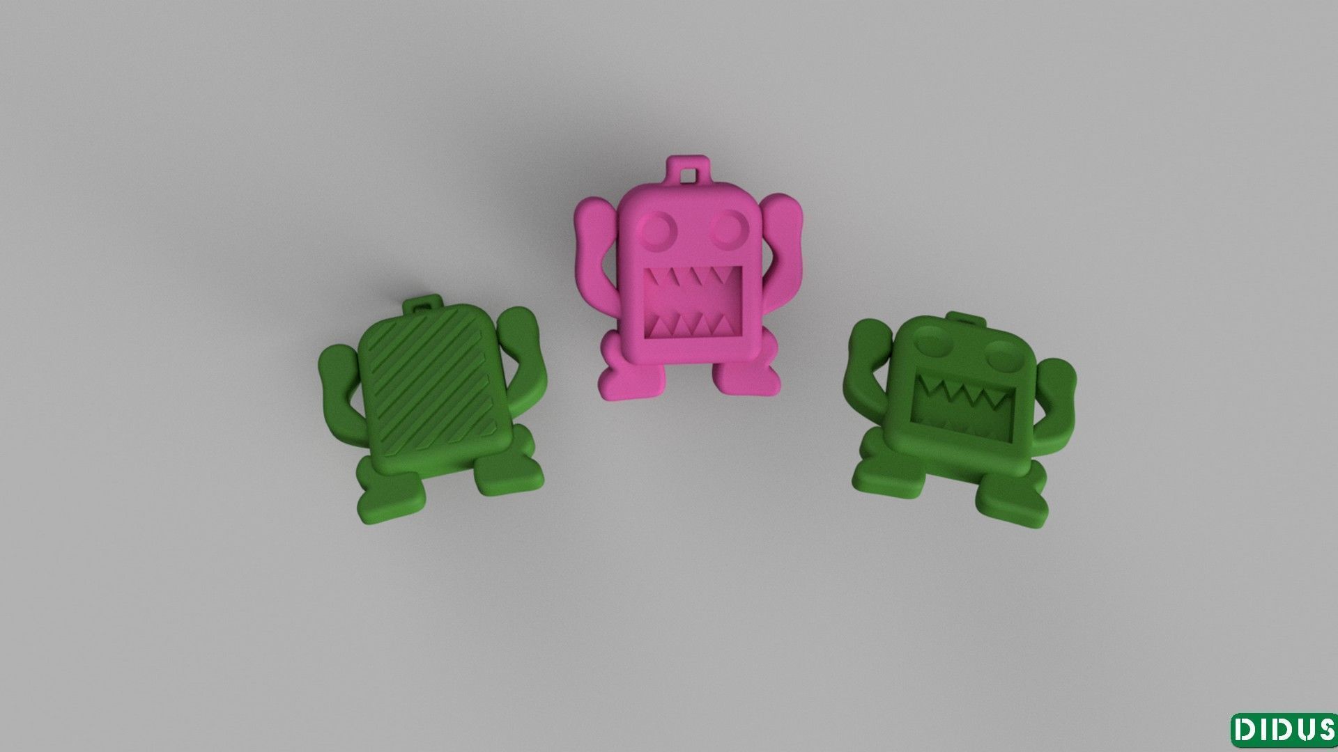 3D action figure keychain toy robot model 3D print model_3