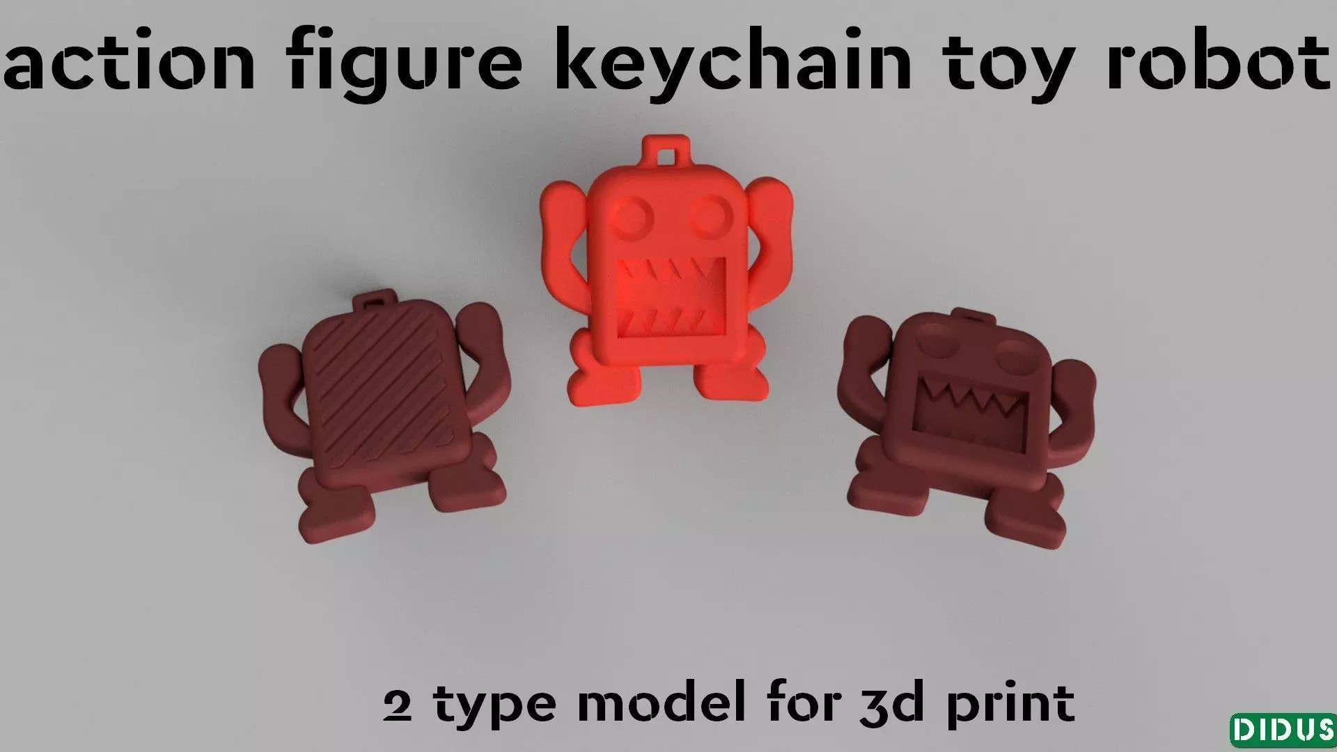 3D action figure keychain toy robot model 3D print model_0