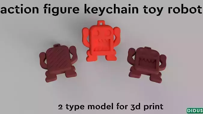 3D action figure keychain toy robot model 3D print model
