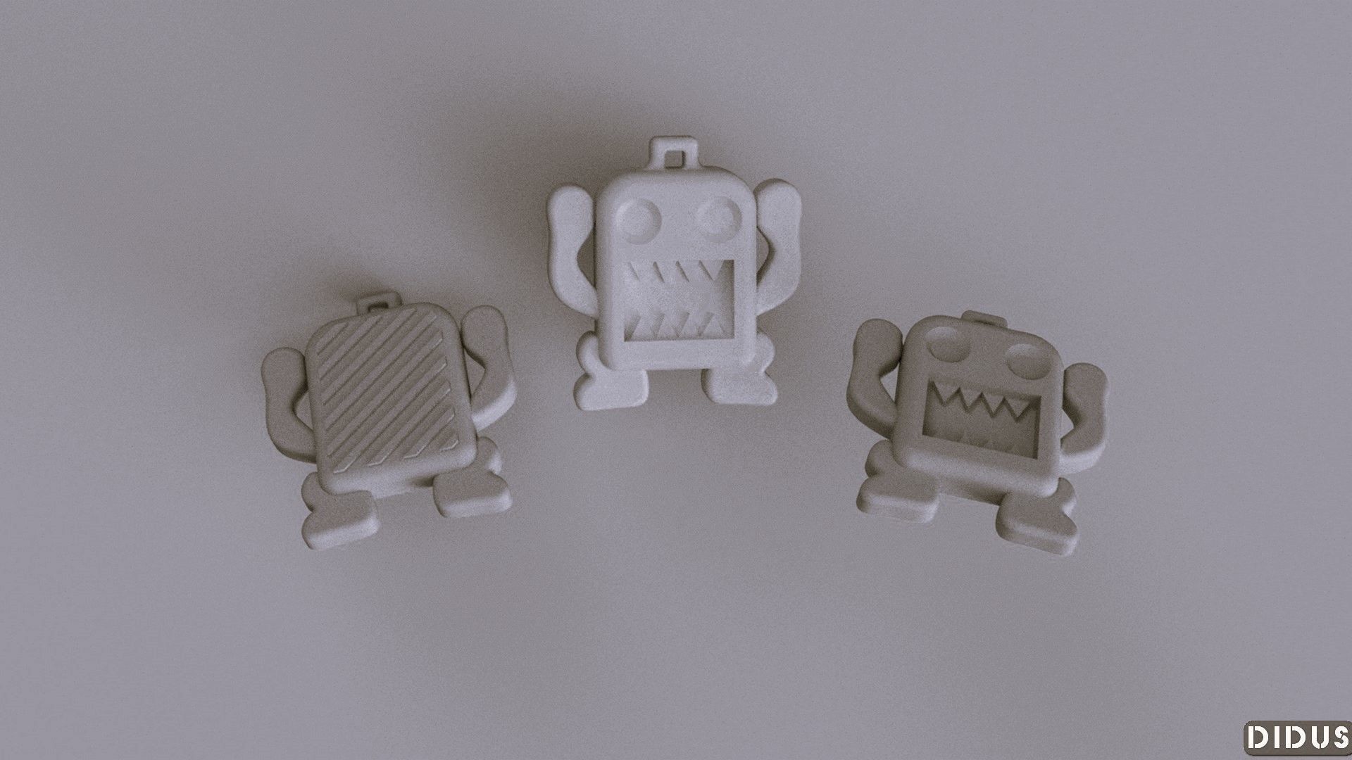 3D action figure keychain toy robot model 3D print model_4