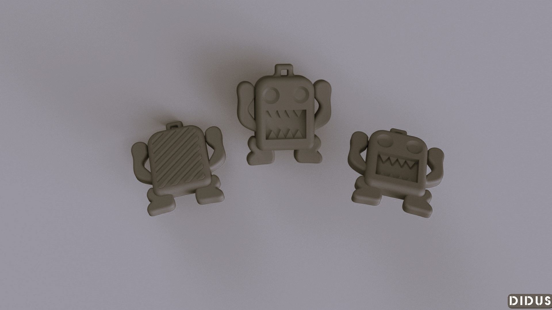 3D action figure keychain toy robot model 3D print model_5