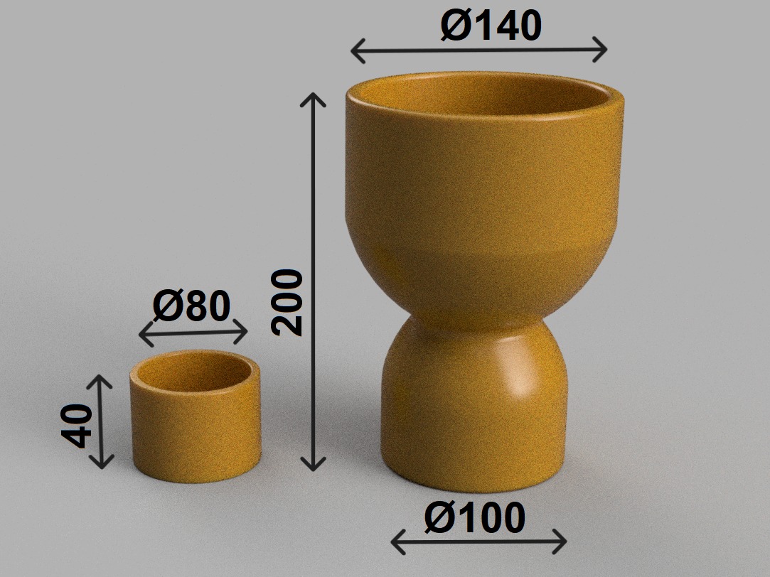 Stacked Planter 3D model 3D print model_1