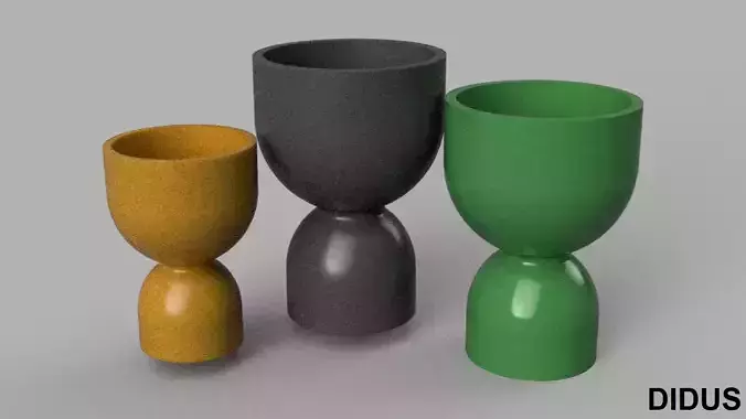 Stacked Planter 3D model