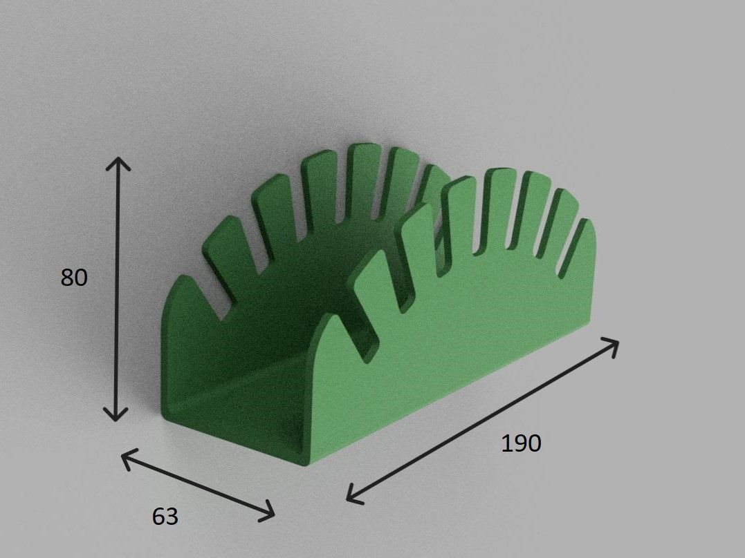 Hat Organizer for 7 Baseball Caps Hat Holder for Closet Shelf 3D 3D print model_1