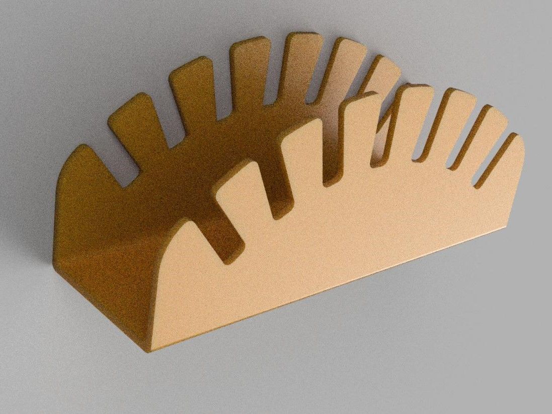 Hat Organizer for 7 Baseball Caps Hat Holder for Closet Shelf 3D 3D print model_2