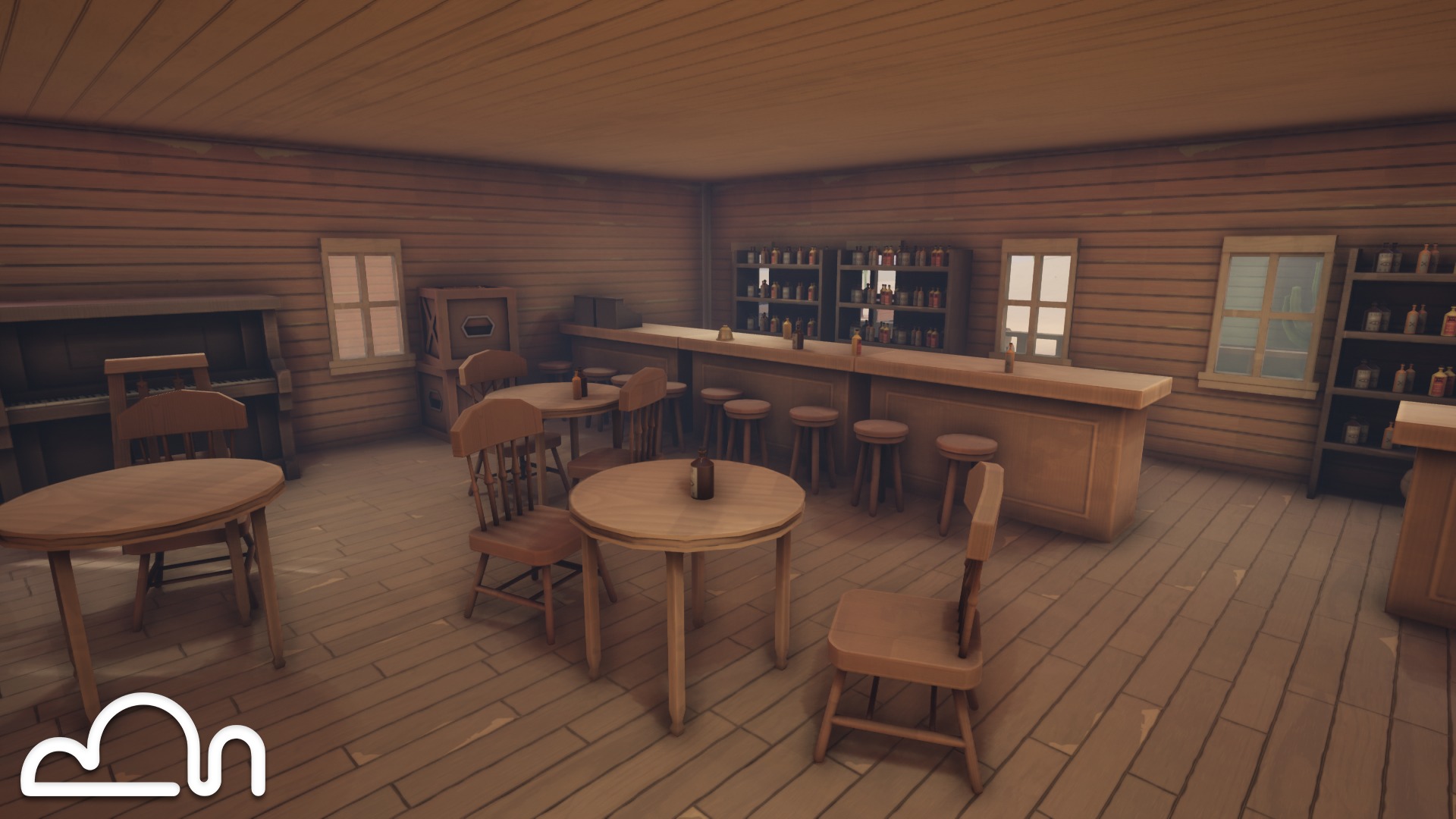 Stylized Old Western Low-poly 3D model_10