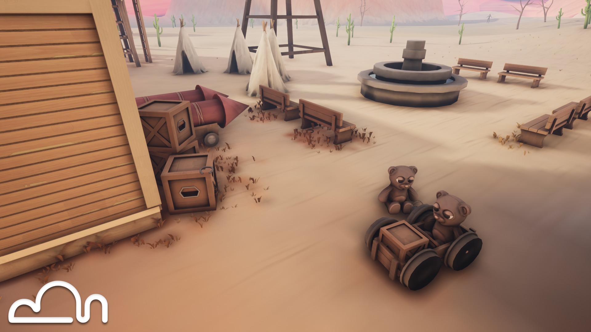 Stylized Old Western Low-poly 3D model_12