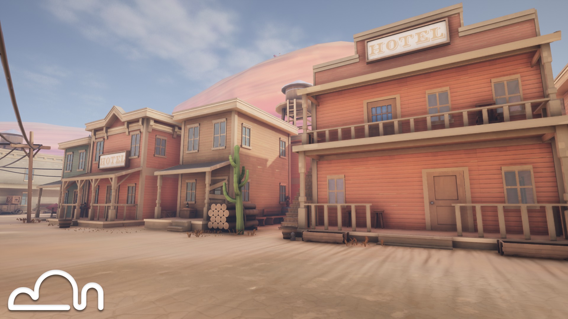 Stylized Old Western Low-poly 3D model_2