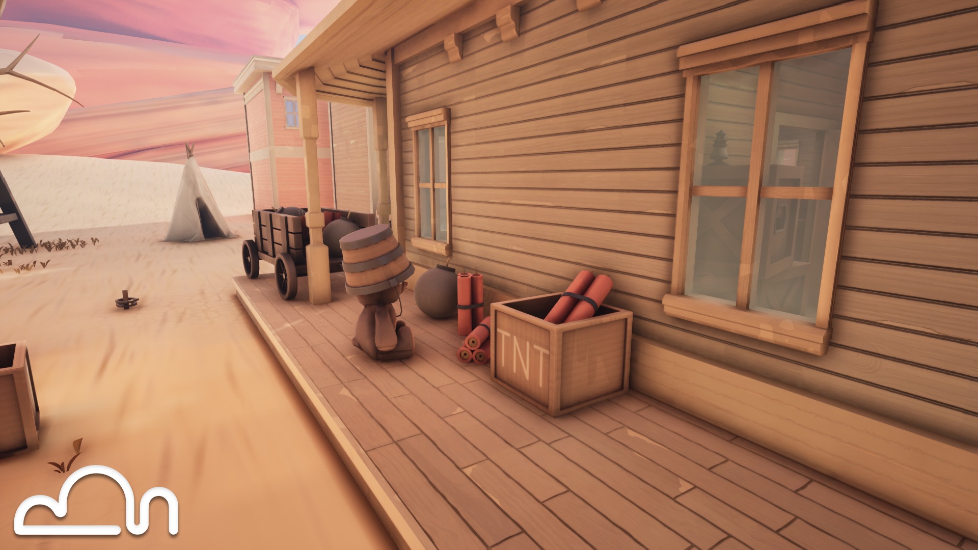 Stylized Old Western Low-poly 3D model_4