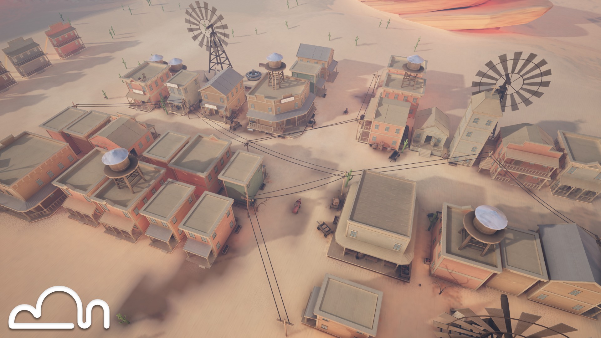 Stylized Old Western Low-poly 3D model_6