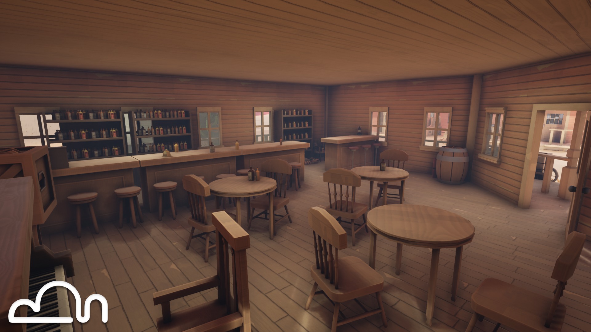 Stylized Old Western Low-poly 3D model_9