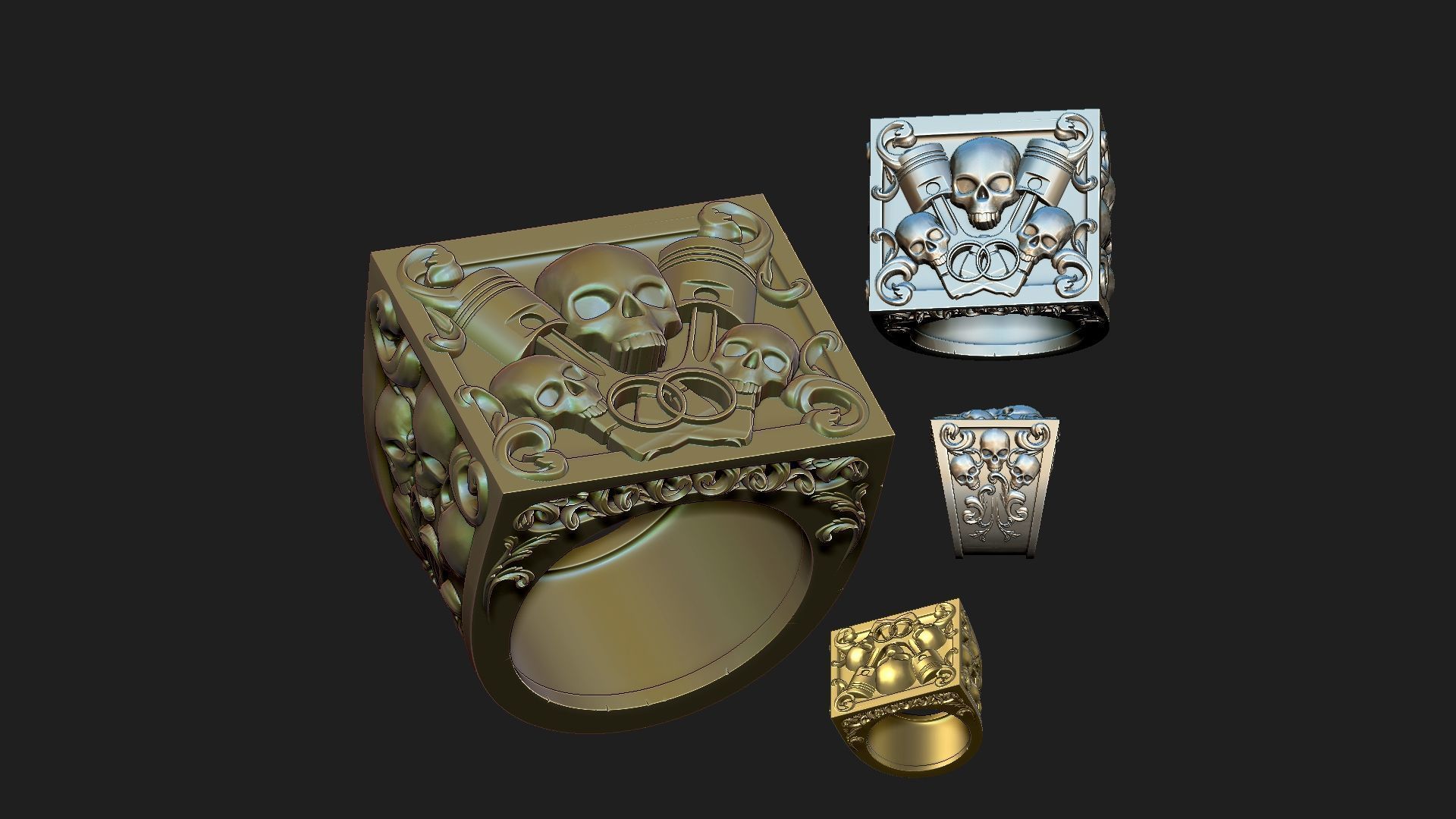 biker ring with motor  4 3D print model_6