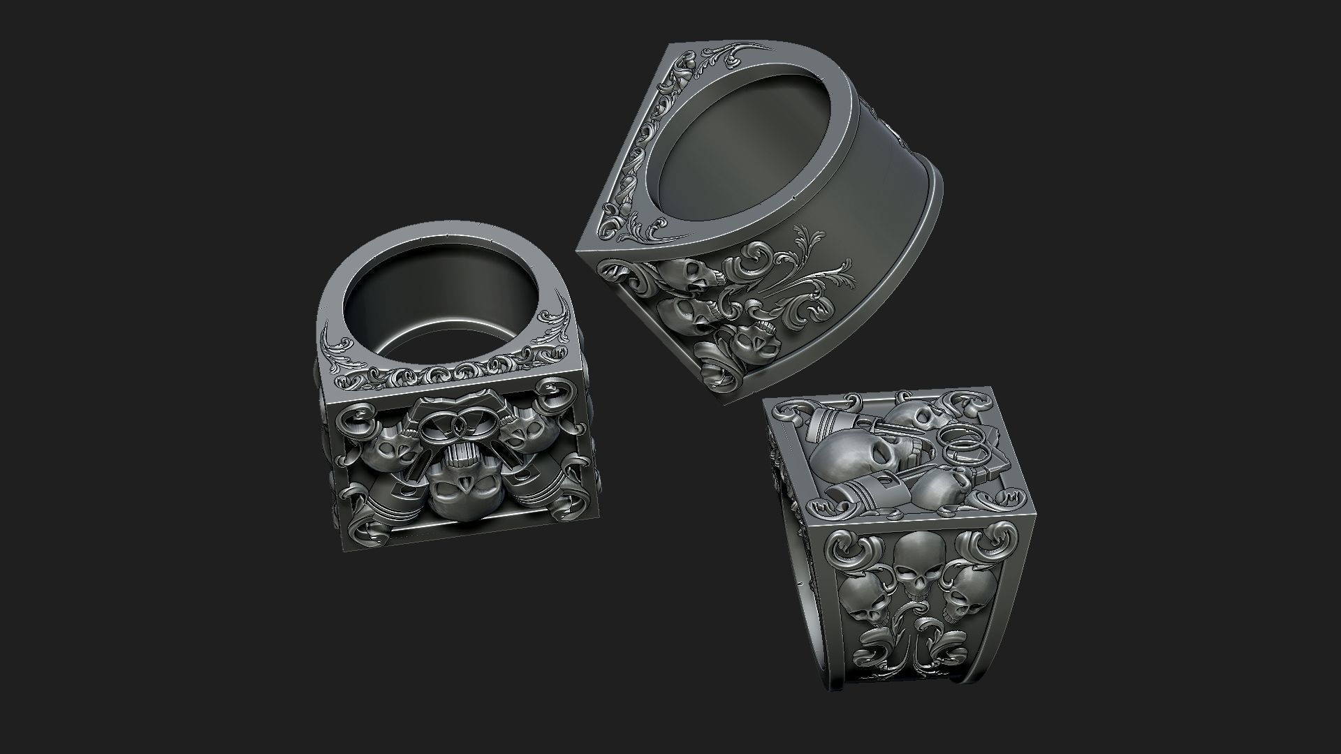 biker ring with motor  4 3D print model_1
