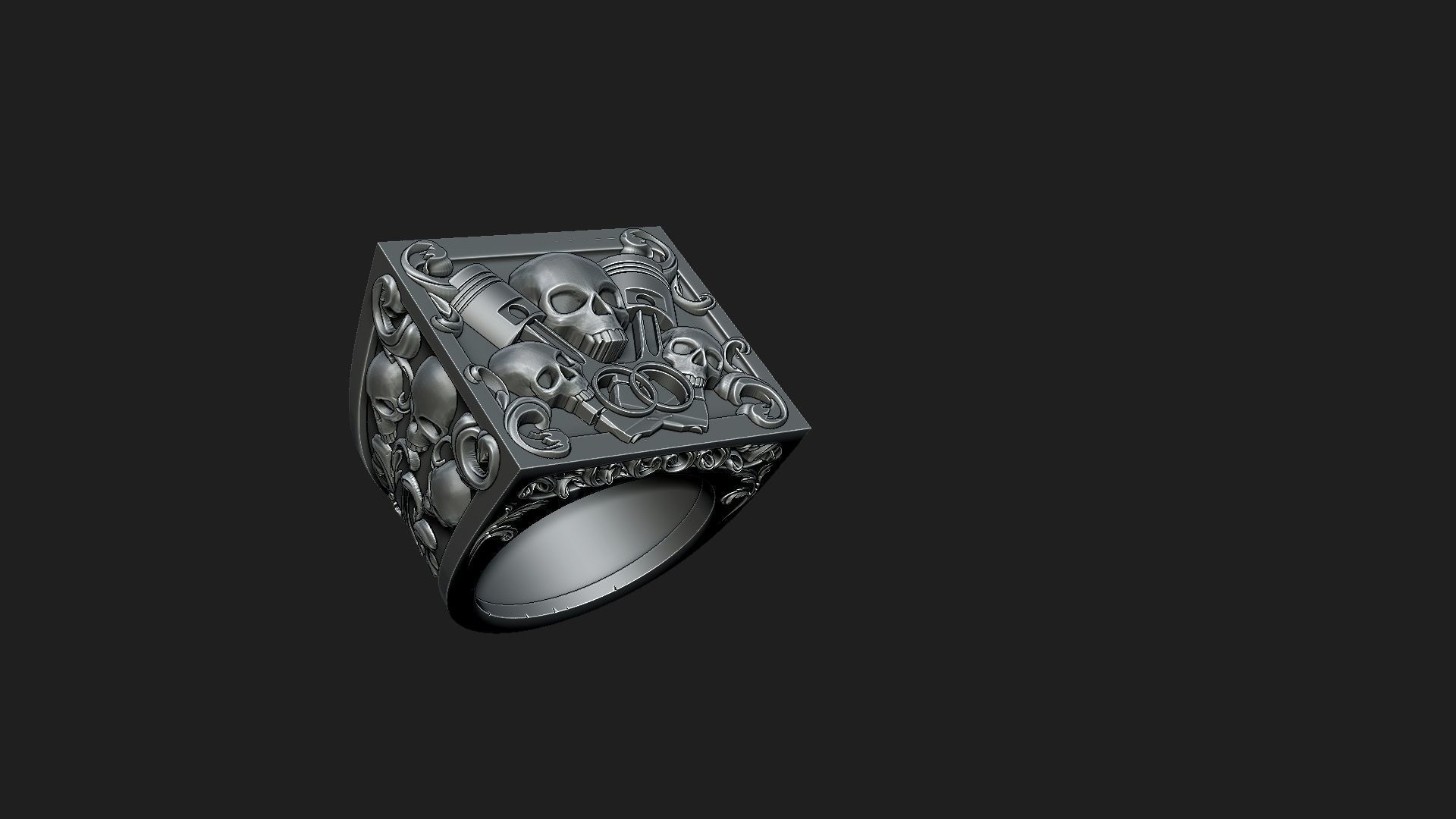 biker ring with motor  4 3D print model_3